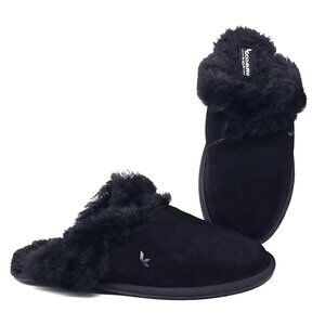 Koolaburra By UGG Milo Black Faux Fur Slippers Style 1015823 Women's Size 11